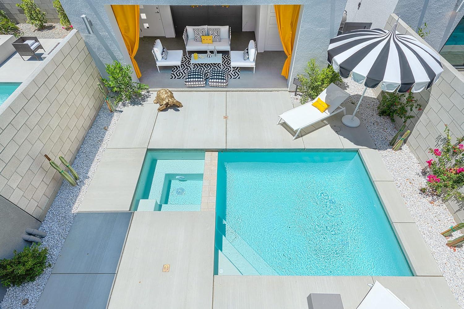 California Umbrella Pagoda 8.5-ft. Striped Pacifica Patio Umbrella