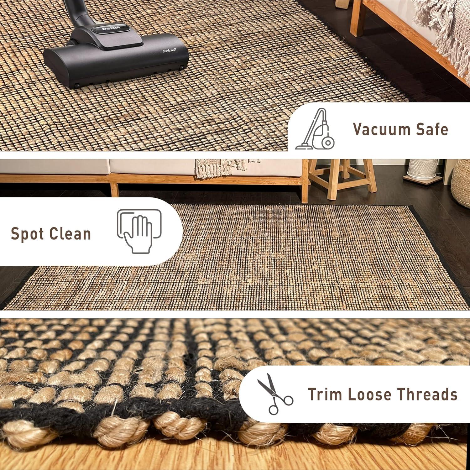3'x5' Pata Hand Woven Chunky Jute Area Rug, Natural - JONATHAN Y