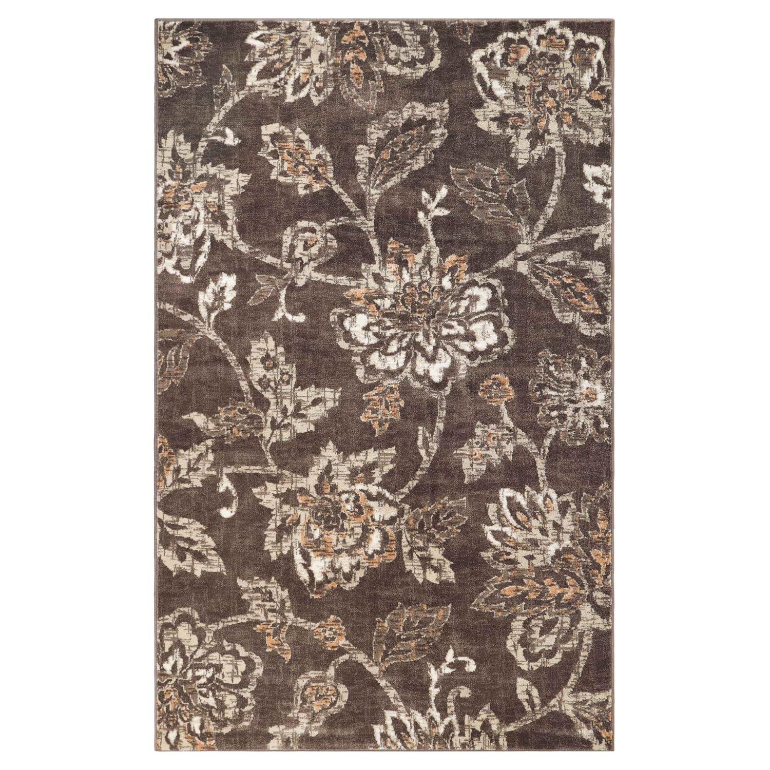 Floral Jacobean Modern Farmhouse Floral Indoor Runner or Area Rug