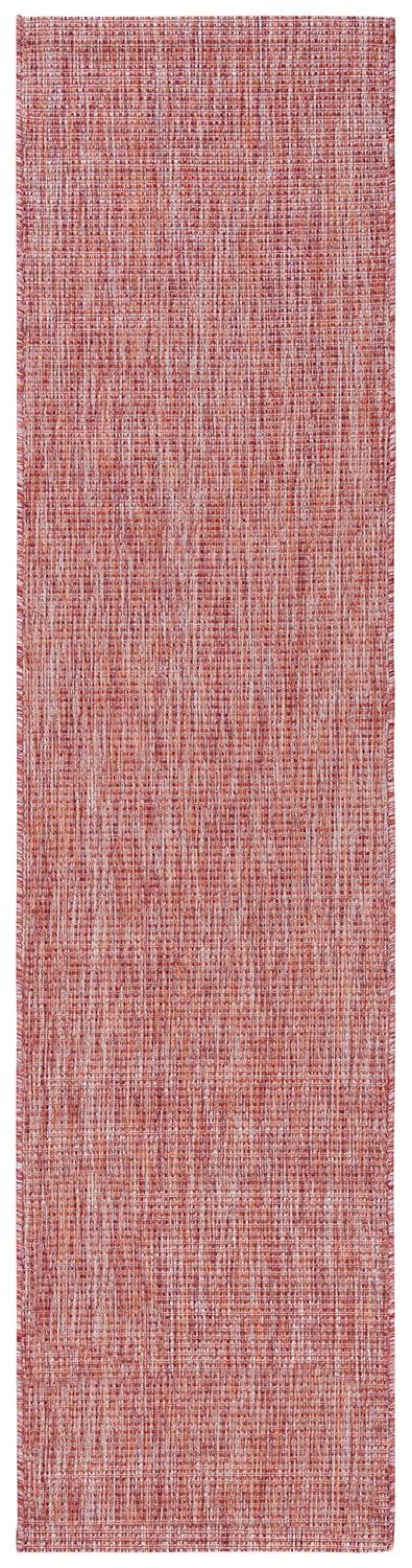SAFAVIEH Courtyard Wayra Solid Indoor/Outdoor Runner Rug, Red/Red, 2'2" x 9'