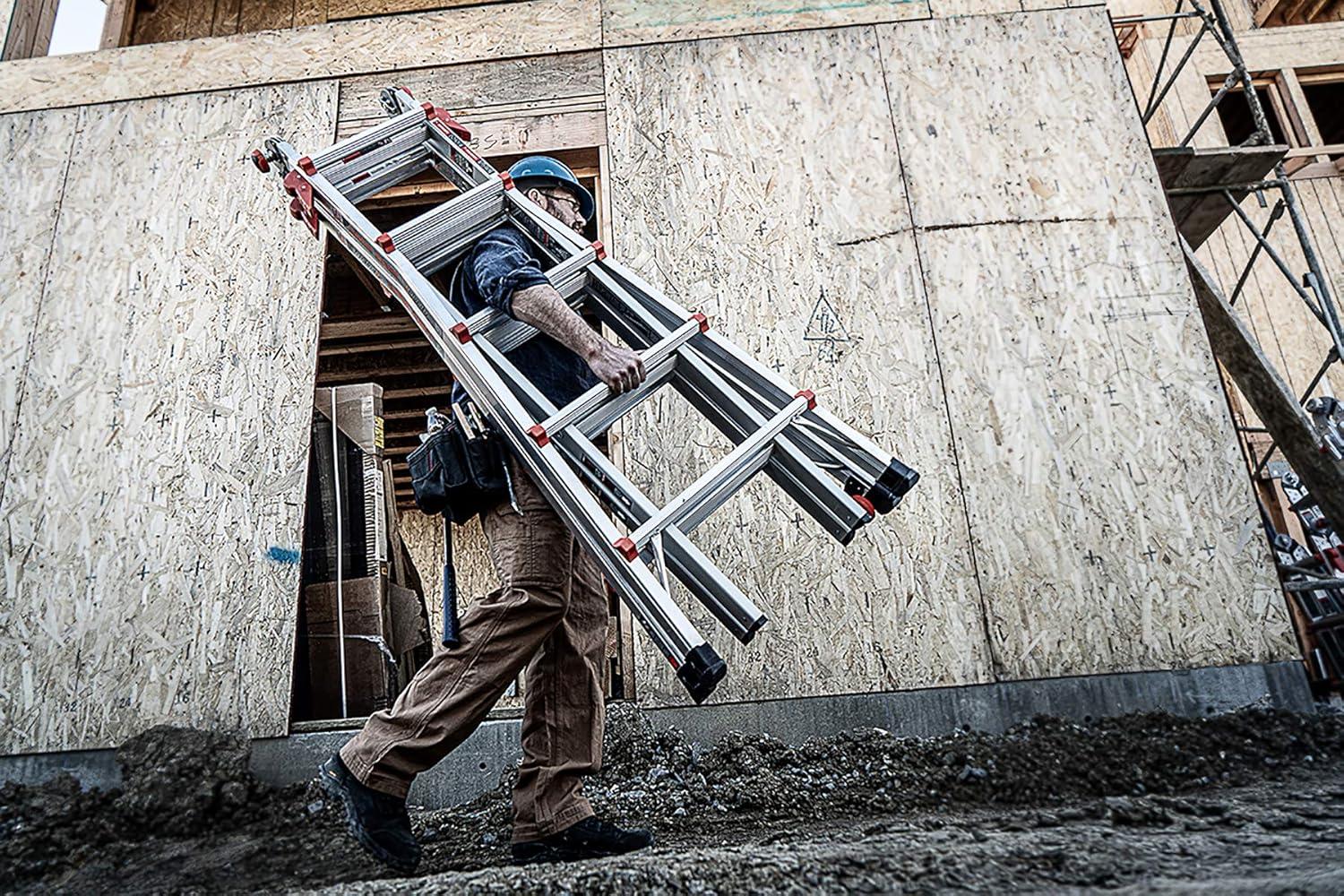 Velocity 22 Ft Aluminum Multi-Position Ladder with Wheels