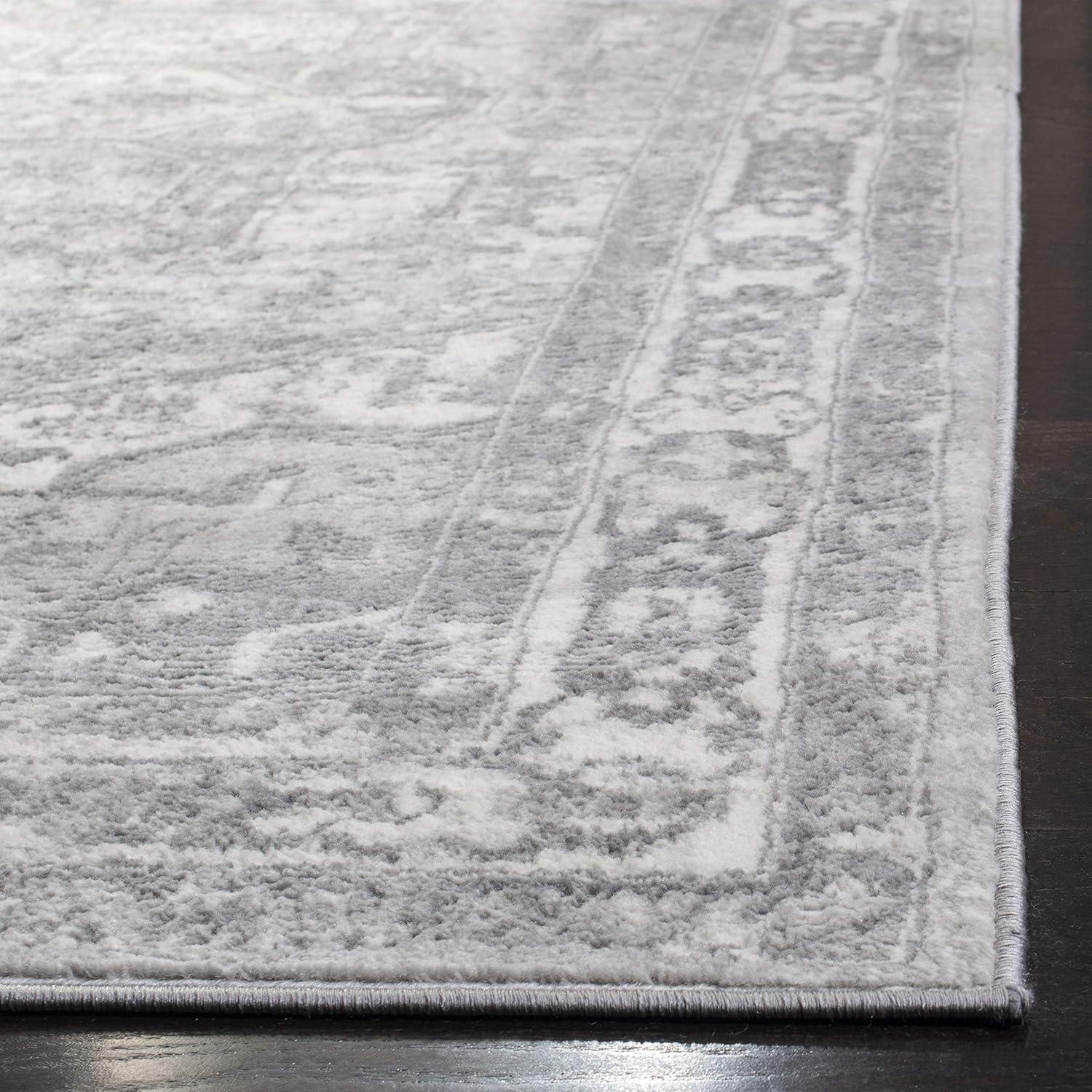 Brentwood BNT852 Power Loomed Indoor Accent Rug - Cream/Grey - 4'x6' - Safavieh