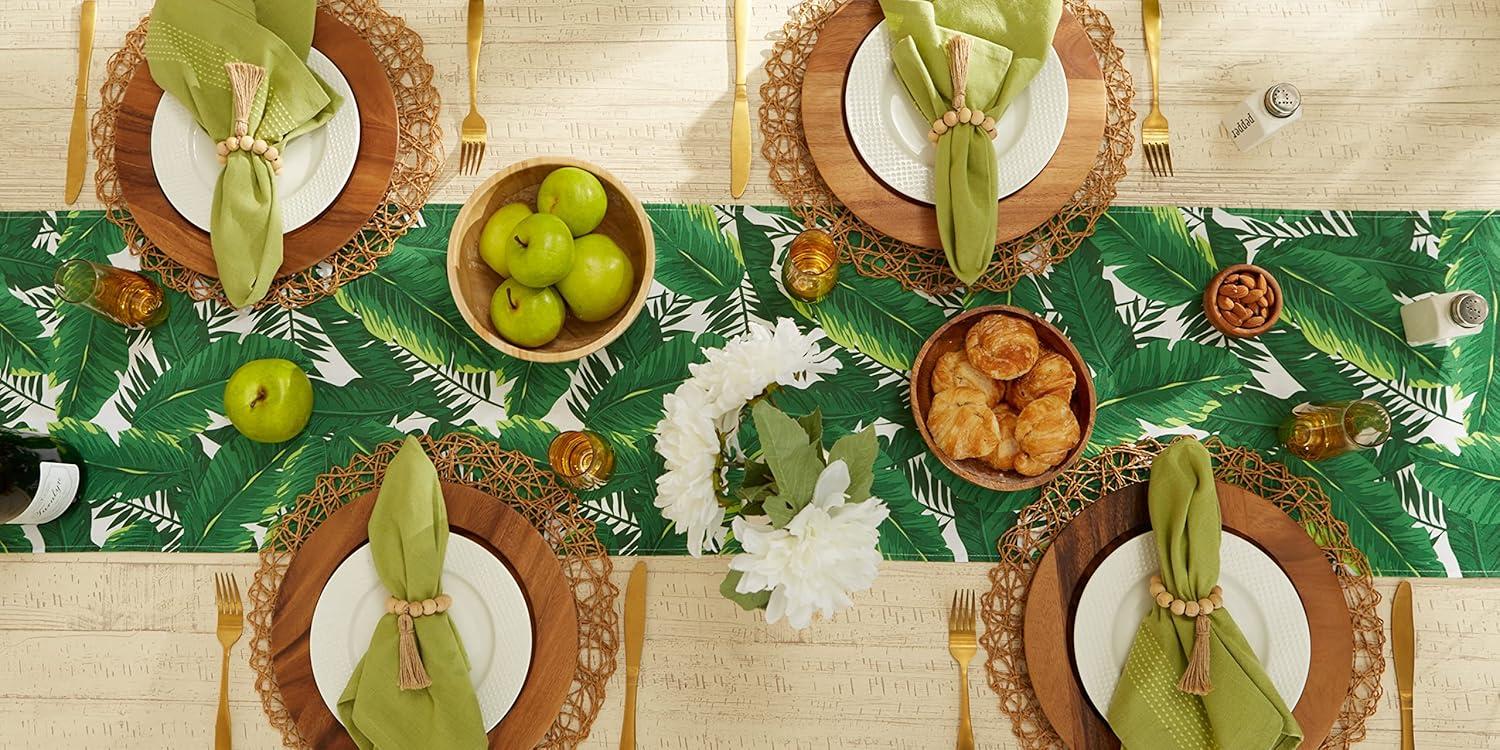 Shahan Banana Leaf Outdoor Table Runner