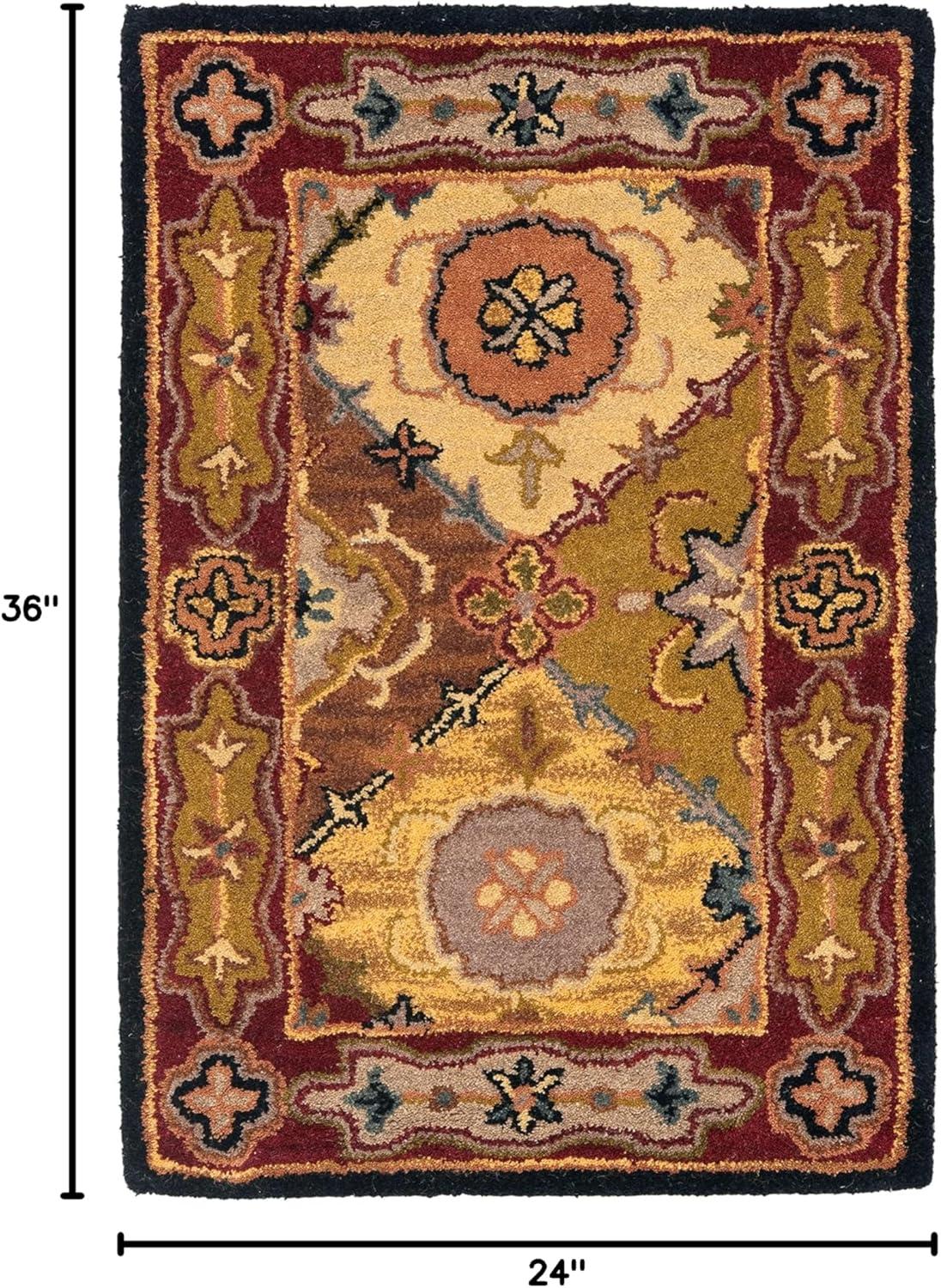 Heritage HG512 Hand Tufted Accent Rug - Multi/Red - 2'x3' - Safavieh.