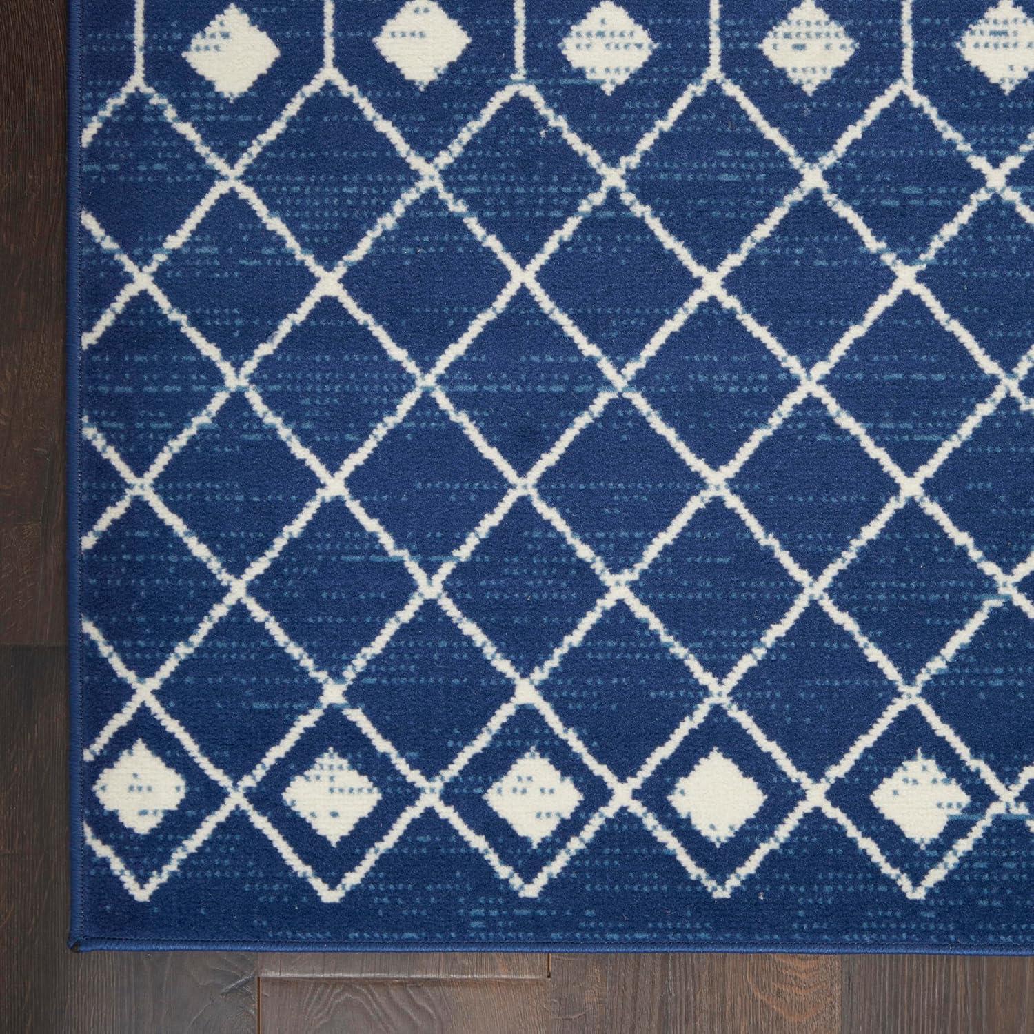 Nourison Grafix GRF37 Navy/White Indoor Area Rug - 6' x 9'