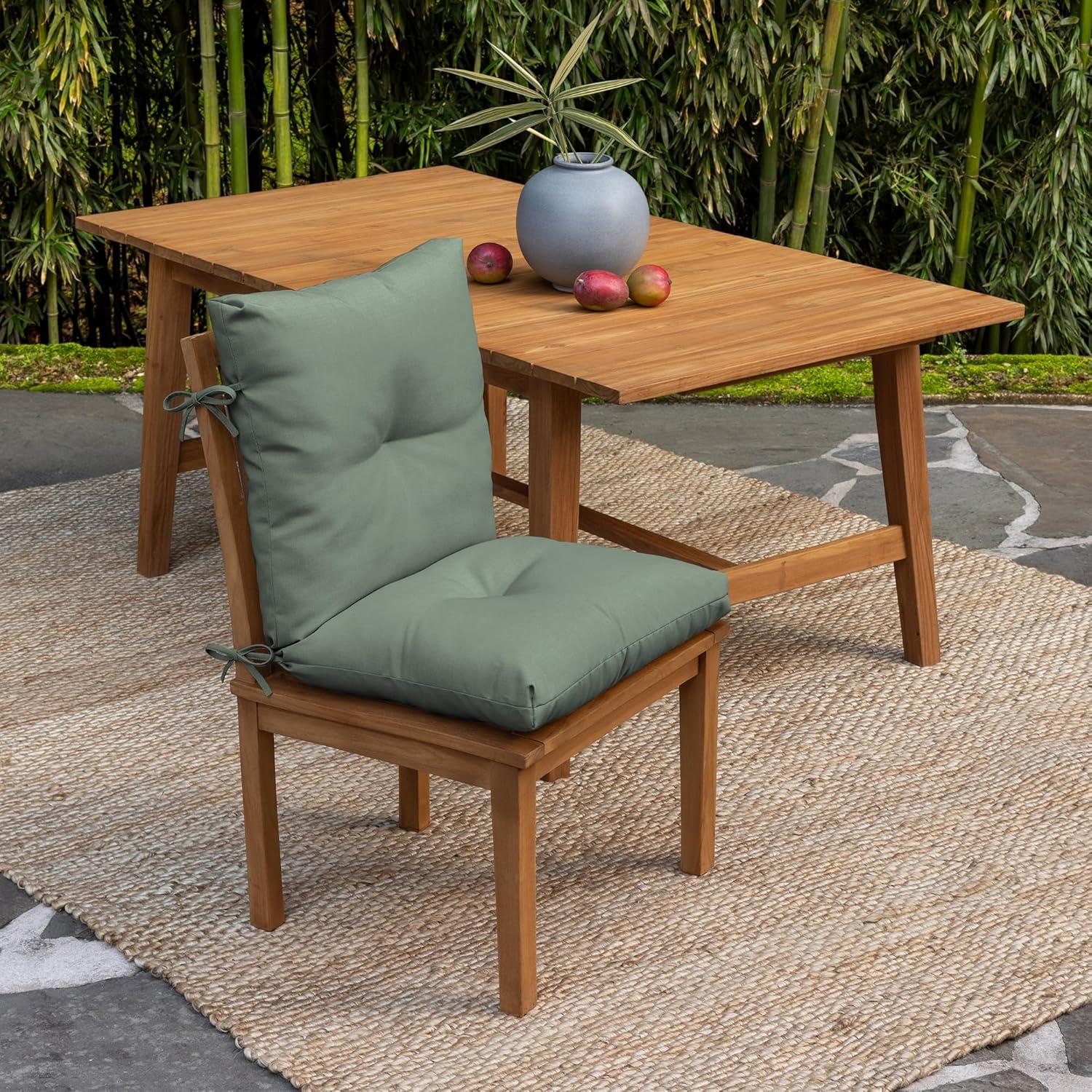 ARDEN Arden earthFIBER Plush Modern Tufted Polyfill Dining Chair Cushion, 21 x 40 (Set of 2)