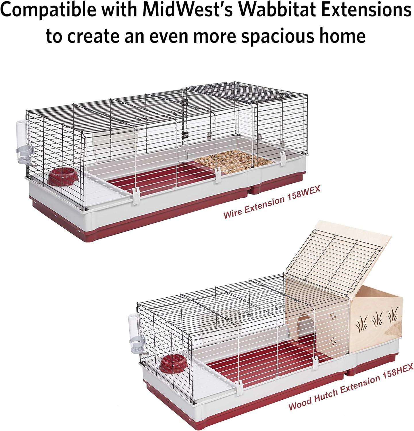 Deluxe Maroon and White Small Animal Cage with Accessories