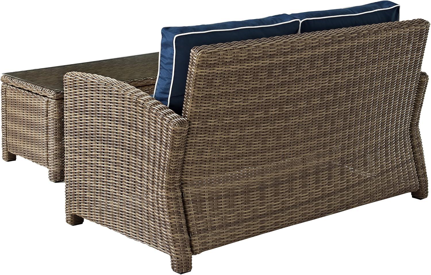 Bradenton Outdoor Wicker Sofa & Coffee Table Set - Crosley