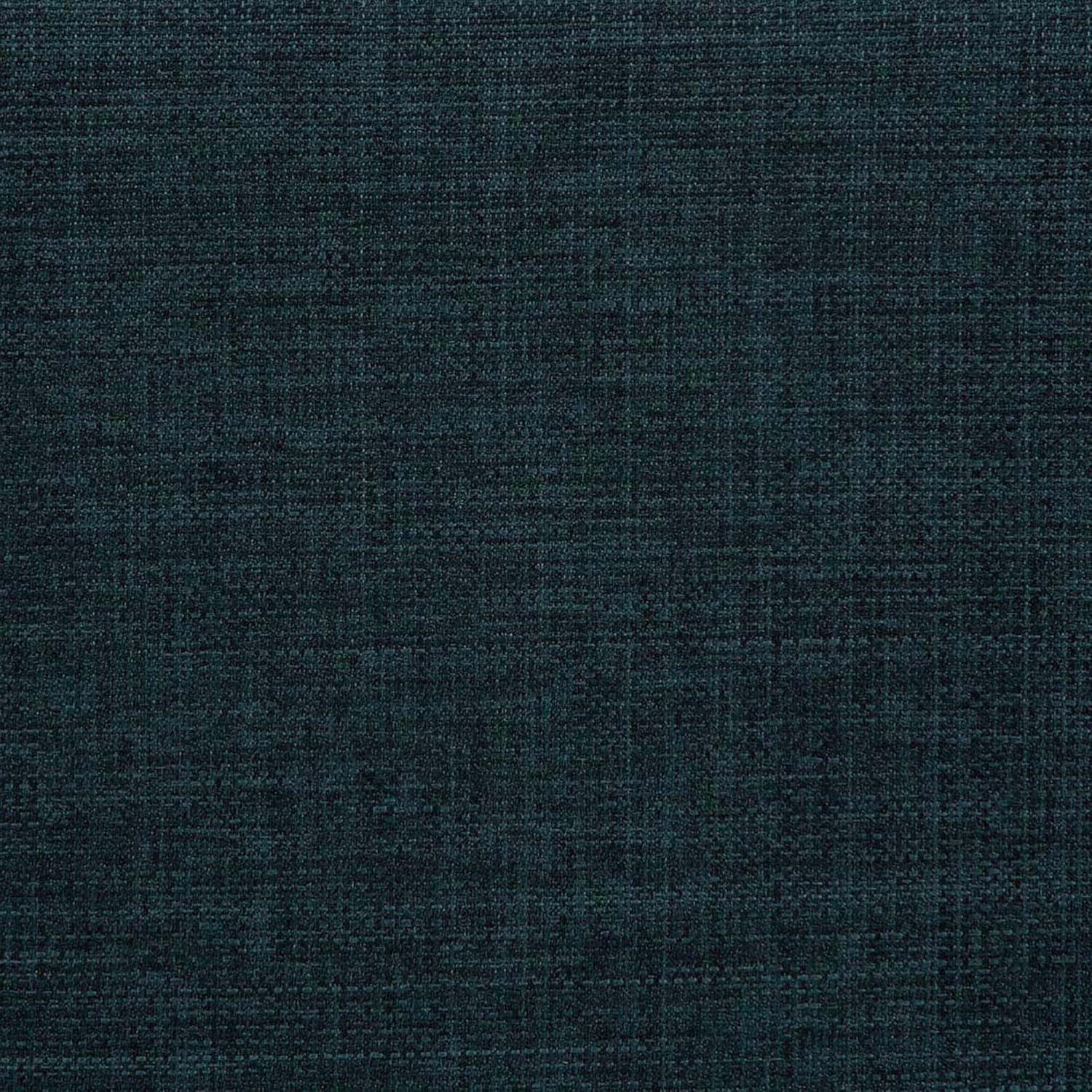 Designs4Comfort Round Accent Storage Ottoman with Reversible Tray Lid, Dark Blue Fabric