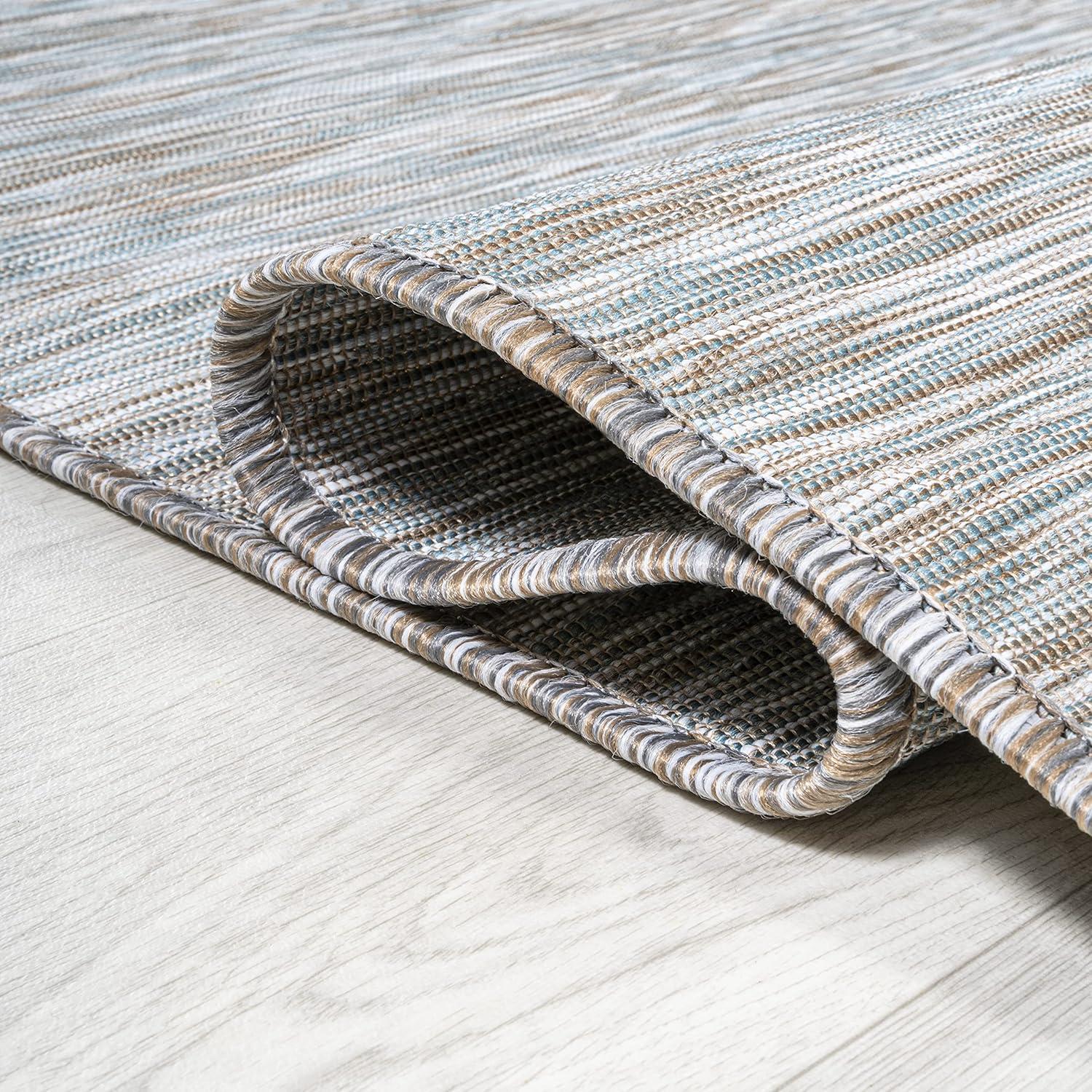 4'x6' Ethan Modern Flatweave Solid  Area Rug, Gray - JONATHAN Y
