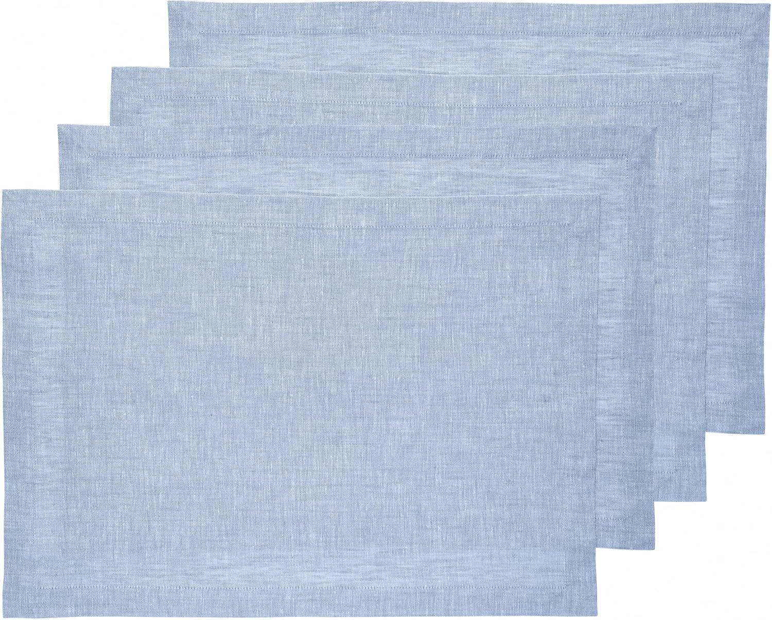 Solino Home Milan - 100% Pure Linen Placemats (Set of 4)