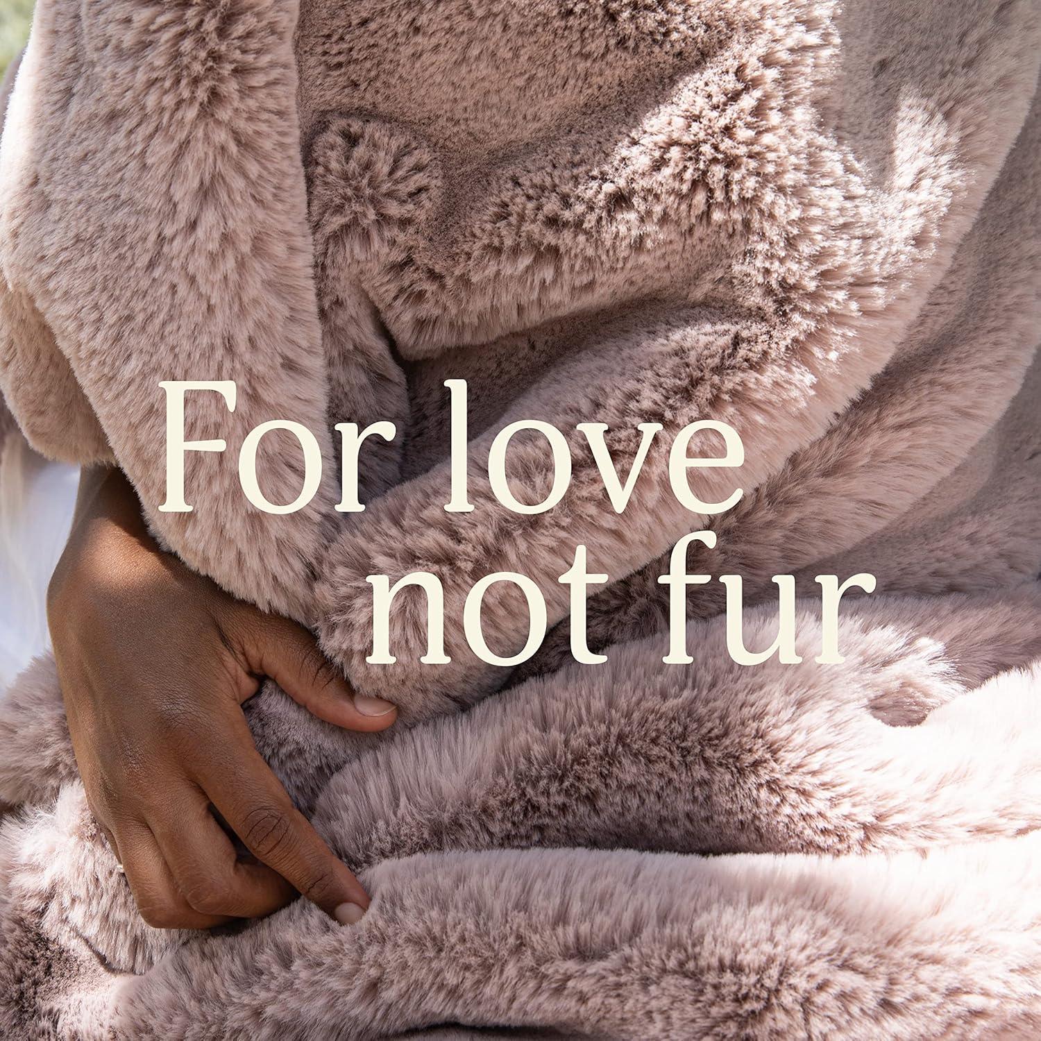 Medium Rosy Faux Fur Reversible Baby Throw Blanket