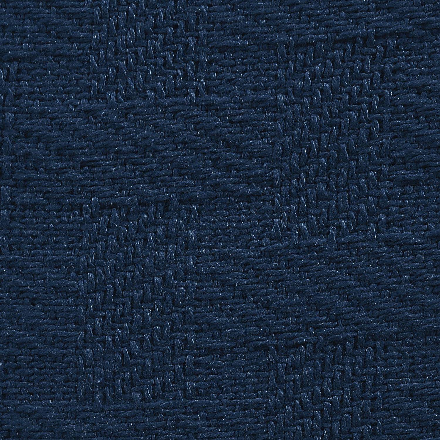 Navy Blue Full Cotton Machine Washable Bed Blanket