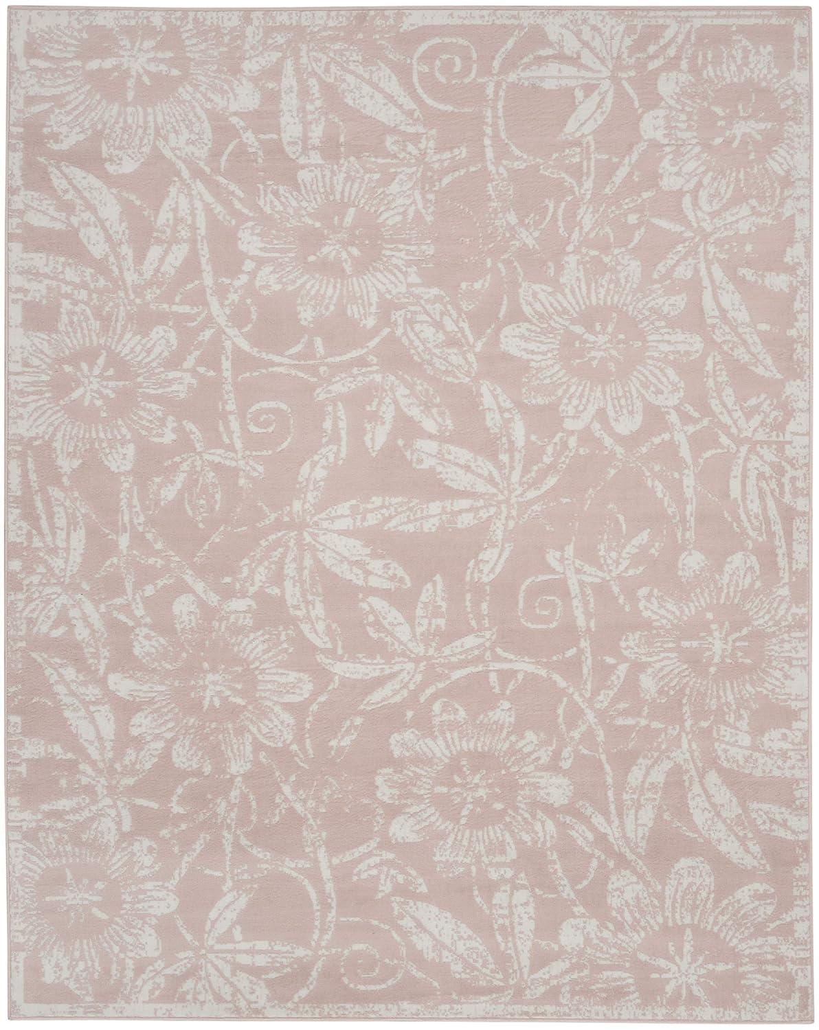 Whigham Floral Pink/White Area Rug