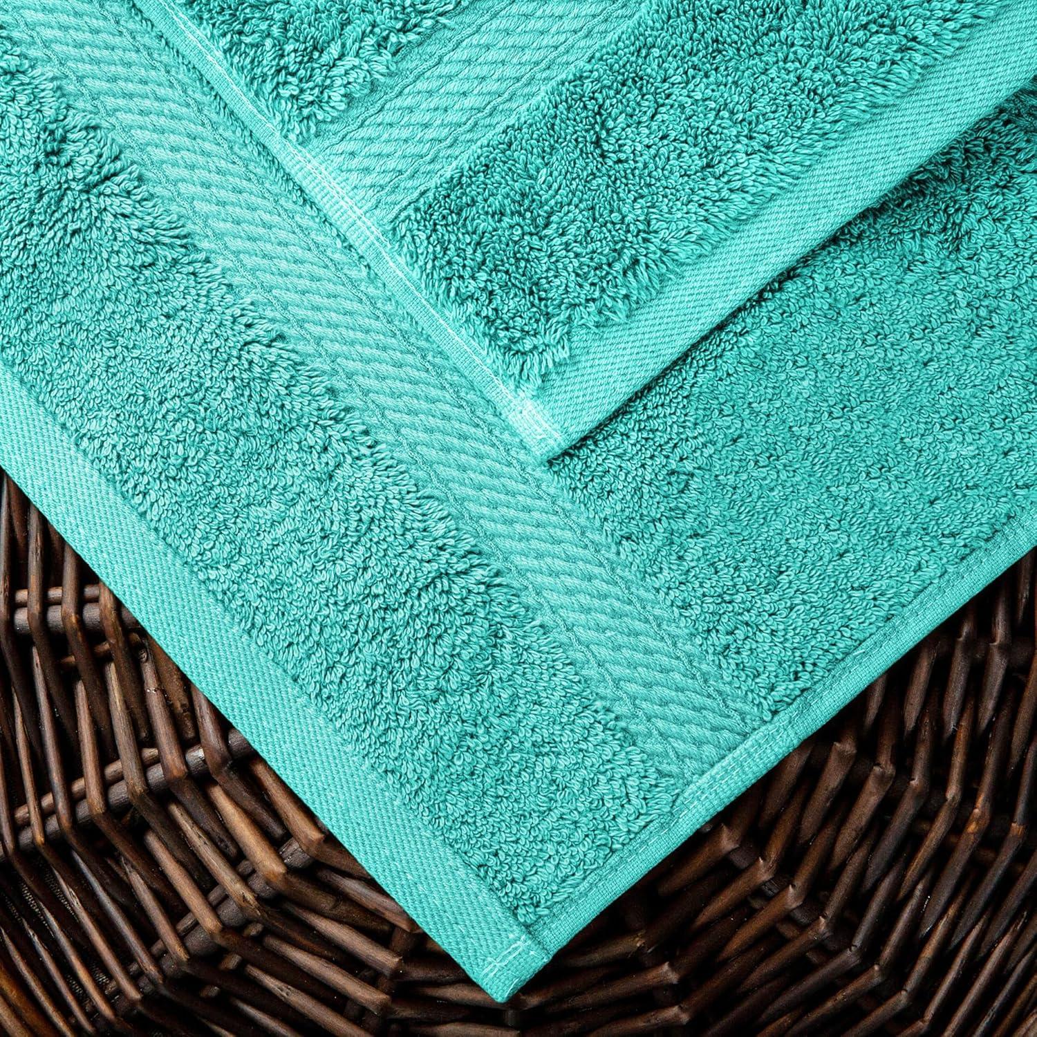 Superior Egyptian Cotton Heavyweight Bath Towel Set of 2, Turquoise