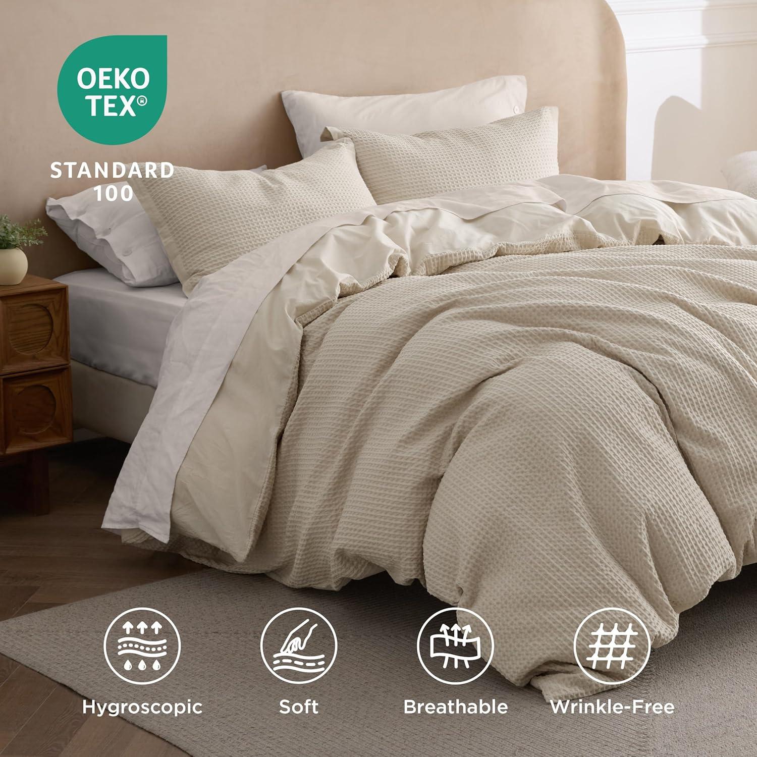 Bedsure Bedsure 100% Cotton Waffle Weave Duvet Cover