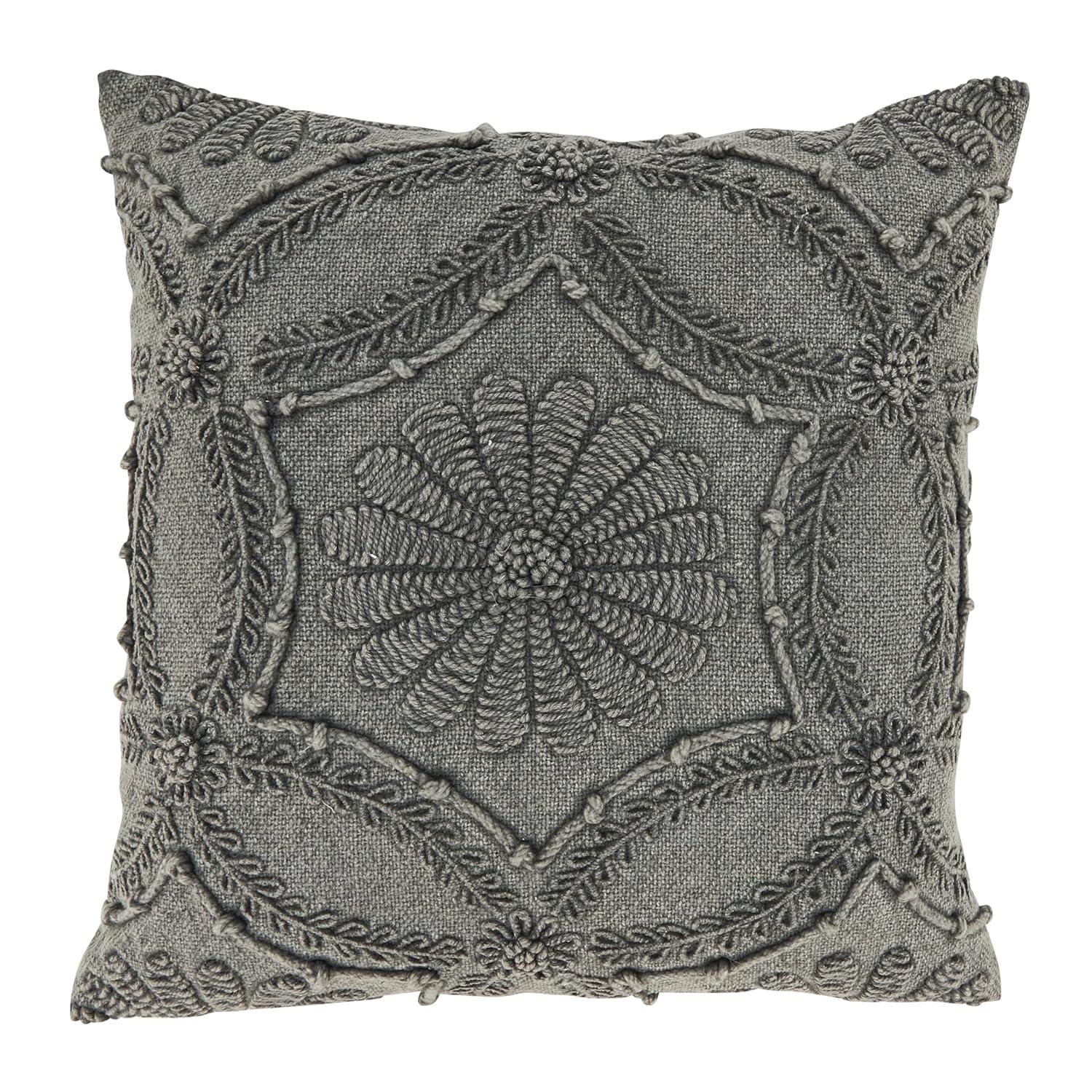 Saro Mitzi Design Cotton Pillow Cover