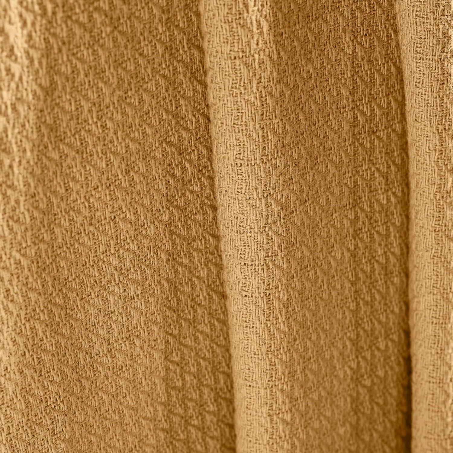 Superior Waffle Weave Honeycomb Knit Soft Textured All-Season Cotton Blanket