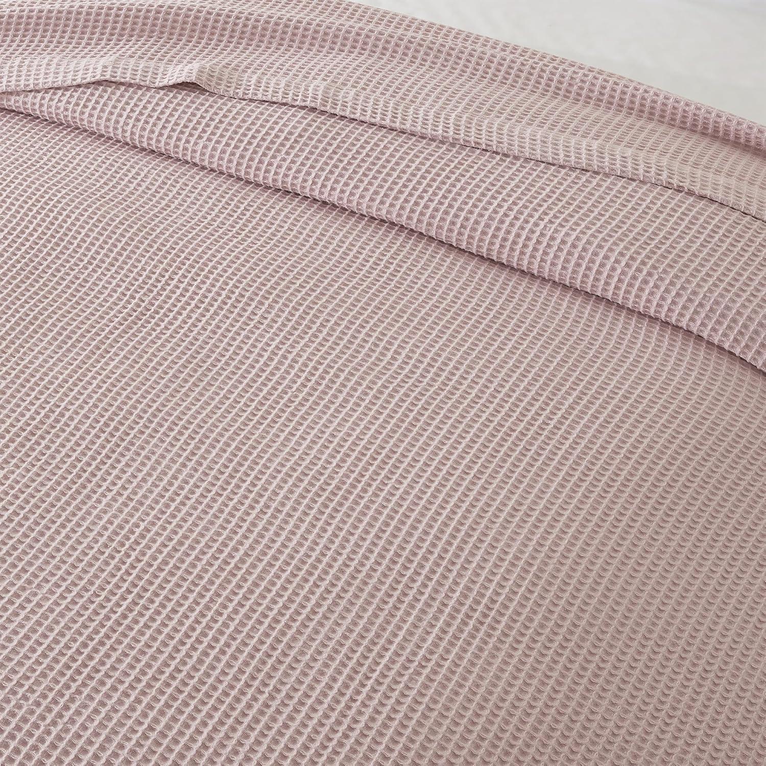 Vintage Comfort 100% Cotton Waffle Weave Thermal Bed Blanket, Twin