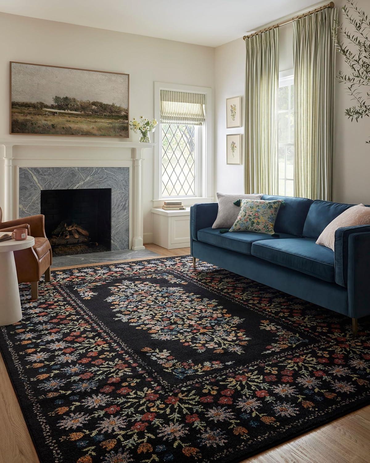 Rifle Paper Co. x Loloi Laurel Linen Area Rug