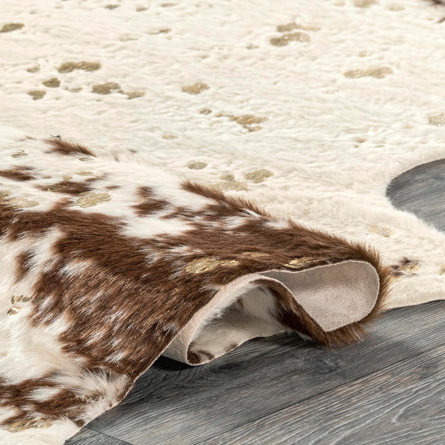 Nuloom Iraida Contemporary Faux Cowhide Indoor Area Rug