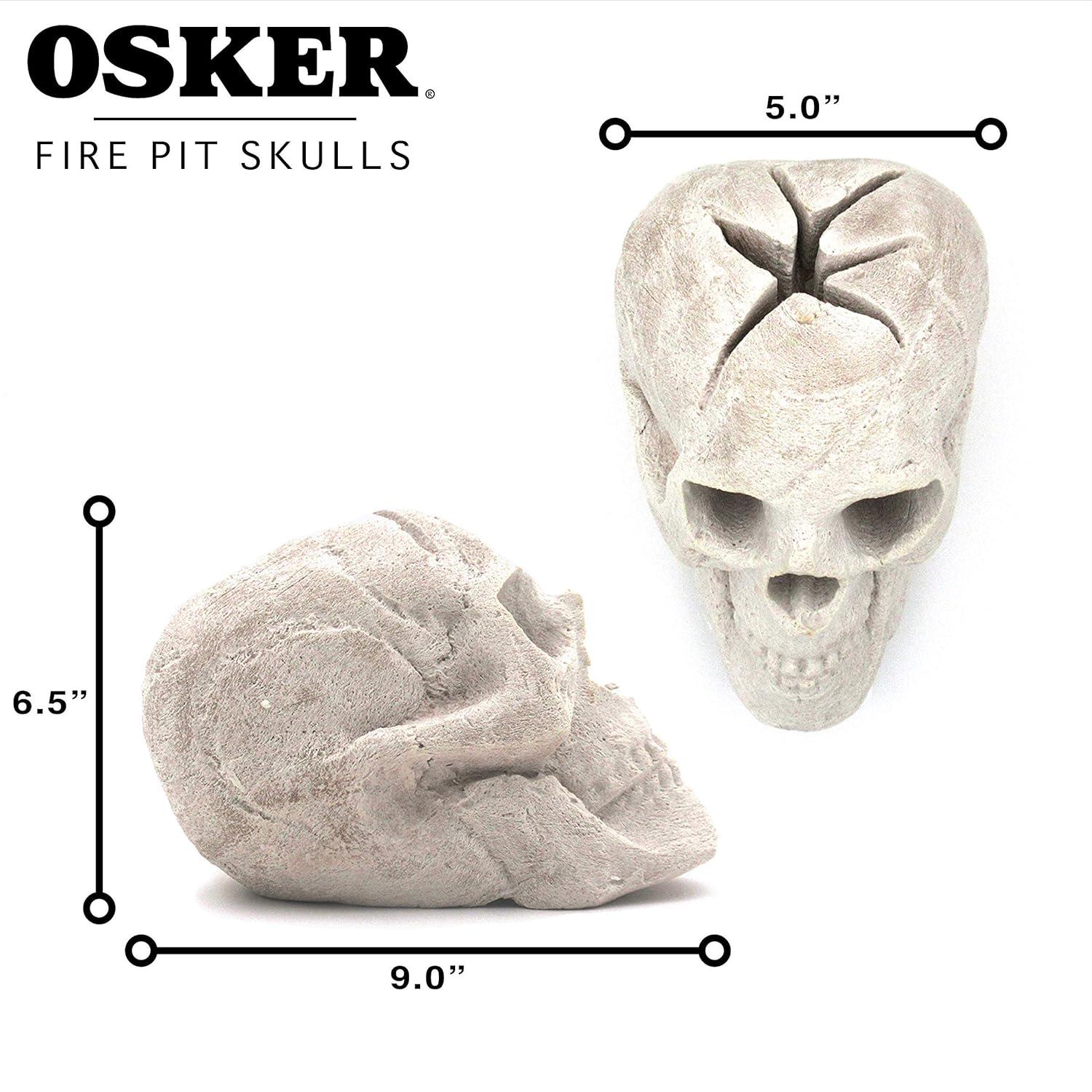 Kepooman Halloween Decorations,Halloween Fire Pit Skull Halloween Decoration-Beige