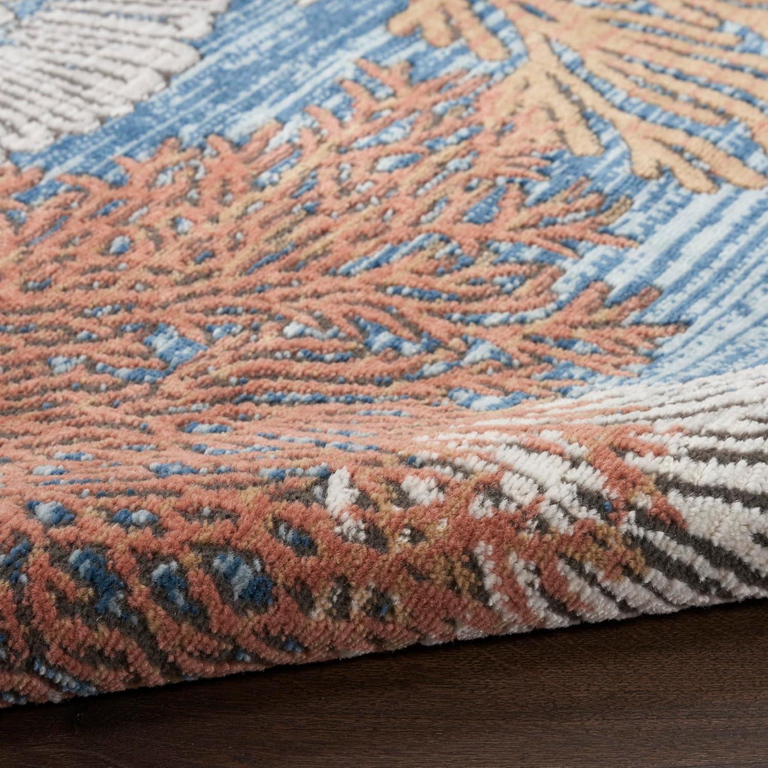 Nourison 7'10" x 9'10" Pompeii Nautical Indoor Area Rug Blue Multicolor