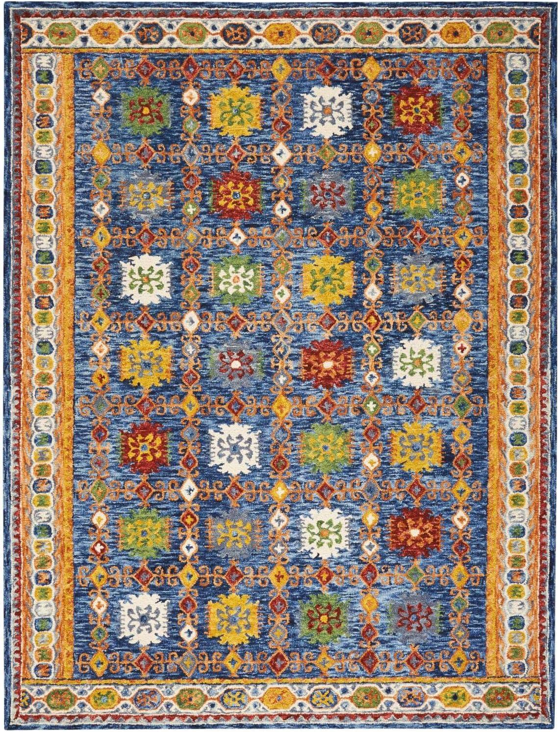 Nourison Vivid Navy Indoor Area Rug VIV09 8'X10'6"