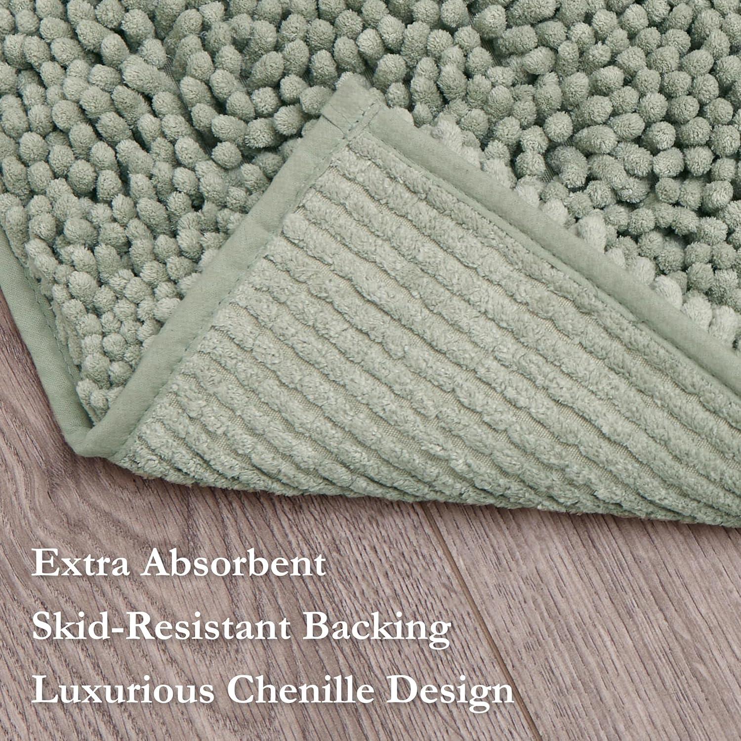 Resort Collection Chenille Plush Loop Bath Mats