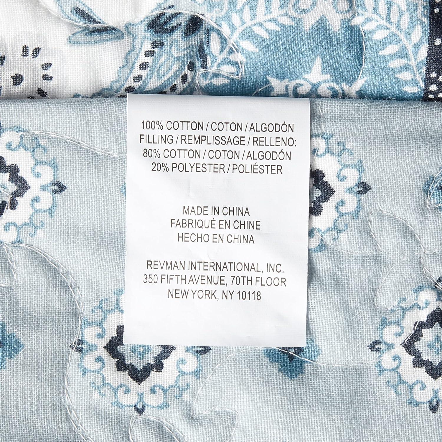 Stone Cottage Light Blue Bexley Quilt Set (Full/Queen): Includes 2 Shams, Pre Washed