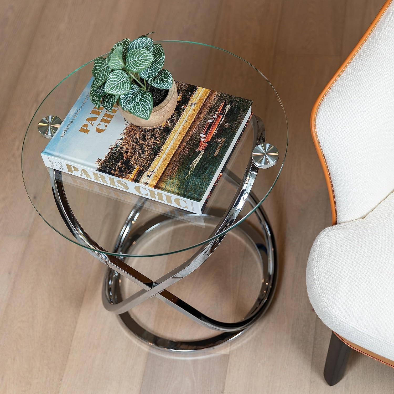 Etta Avenue™ Dimitri Glass Top End Table