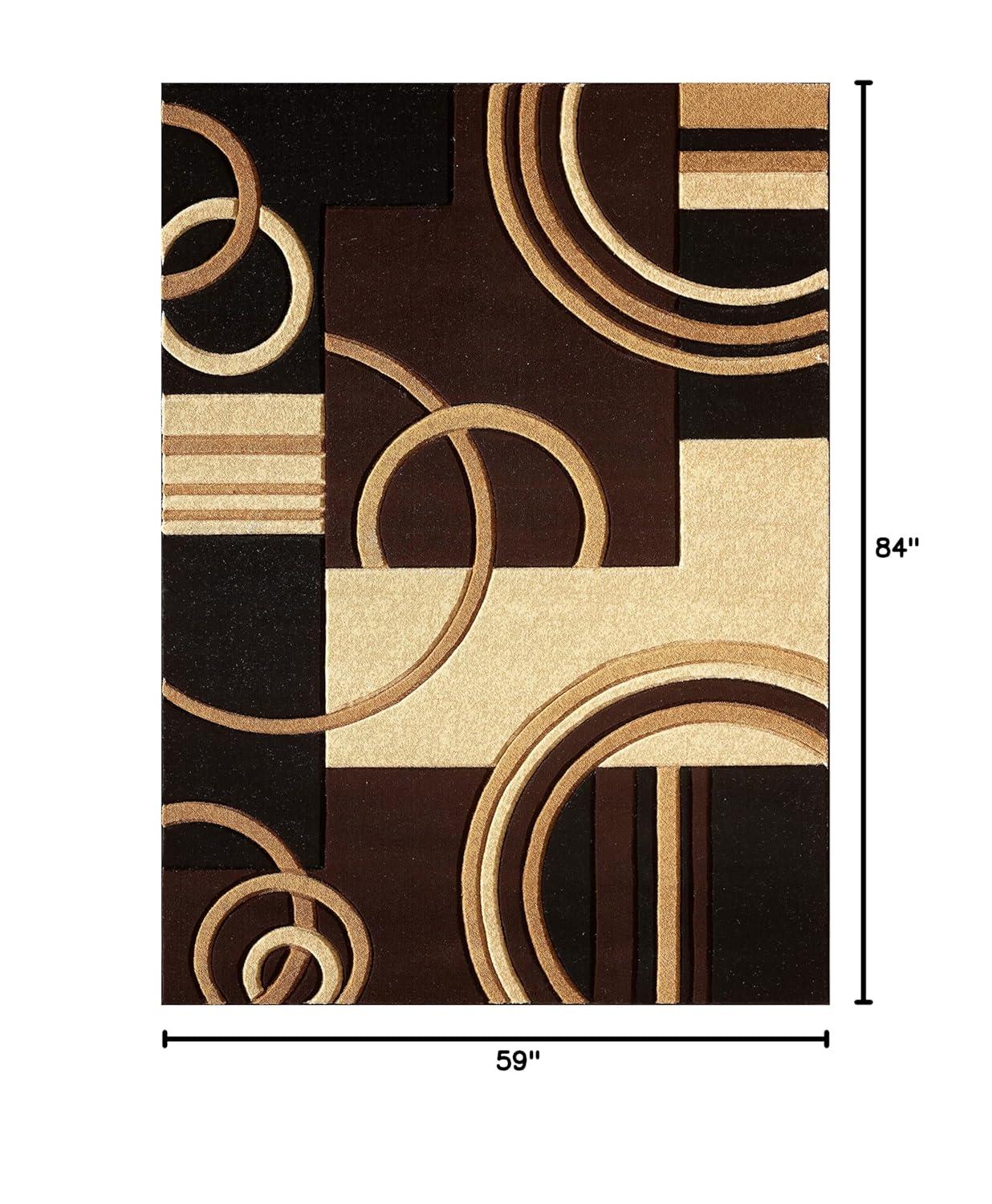 GLORY RUGS Area Rug Modern Soft Hand Carved Contemporary Floor Carpet with Premium Fluffy Texture for Indoor Living Dining Room and Bedroom Area (4x6, Turquoise)
