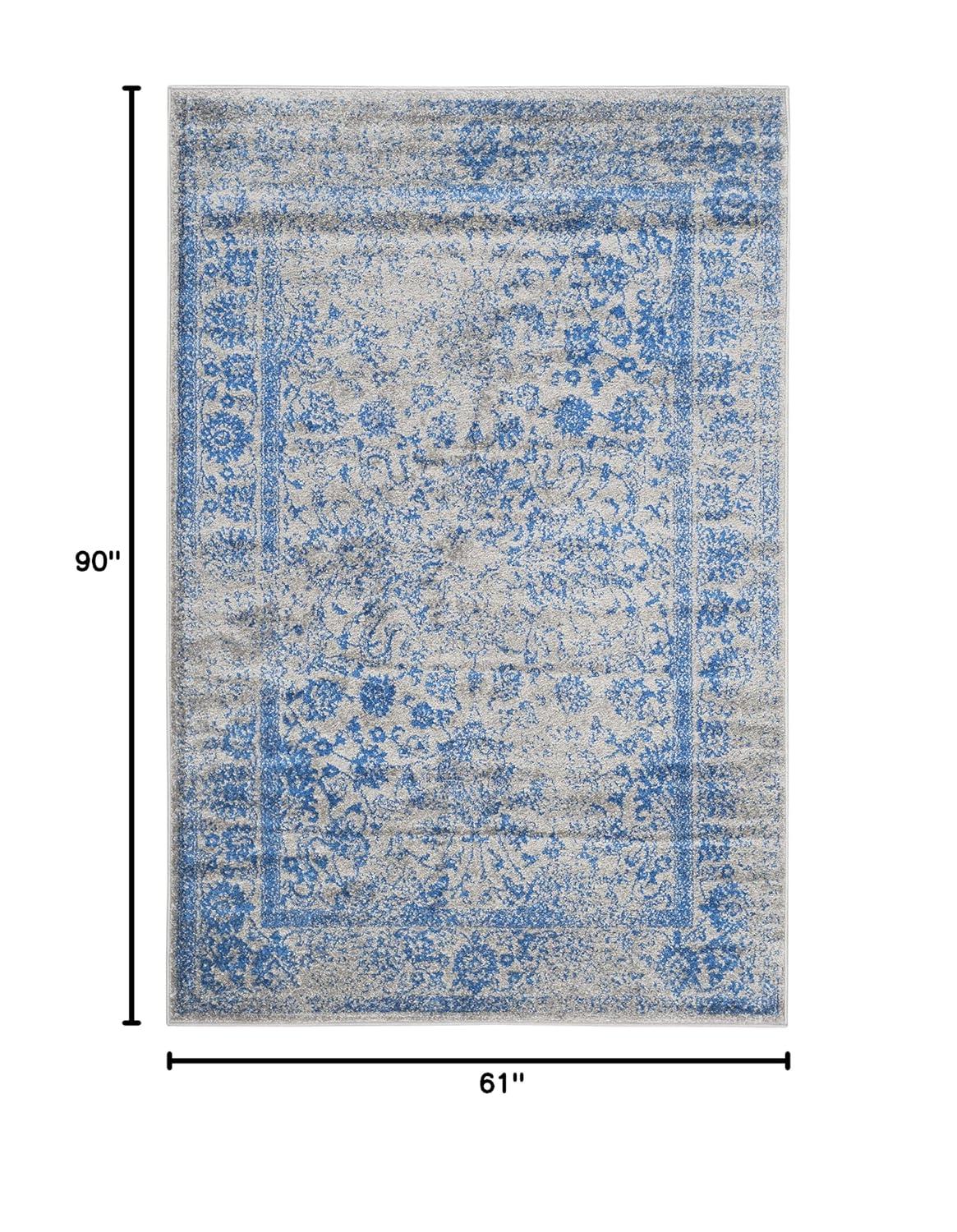 Adirondack ADR109 Machine Made Indoor Area Rug - Grey/Blue - 5'-1"x7'-6" - Safavieh