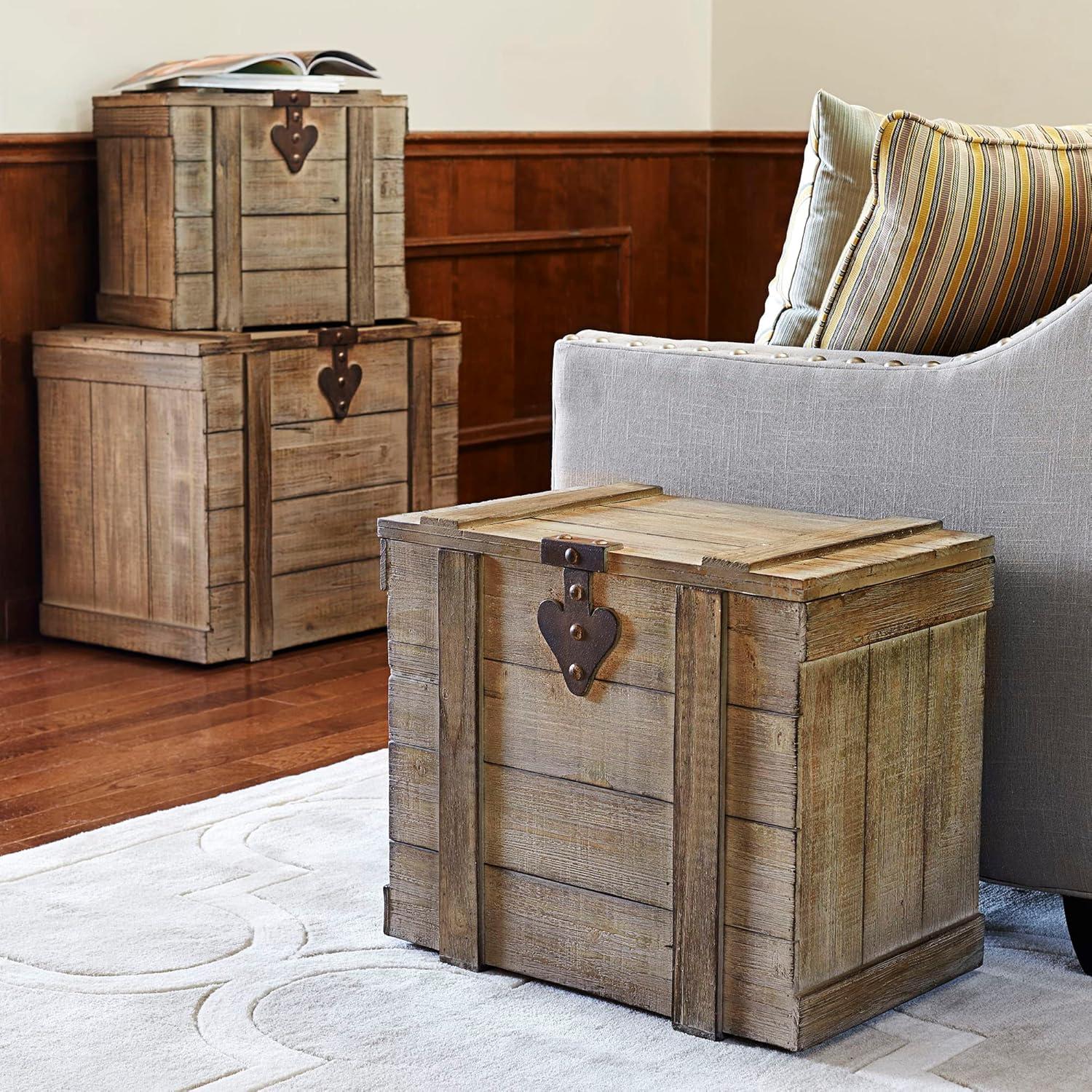 Charleigh 3 Piece Wood Accent Trunk