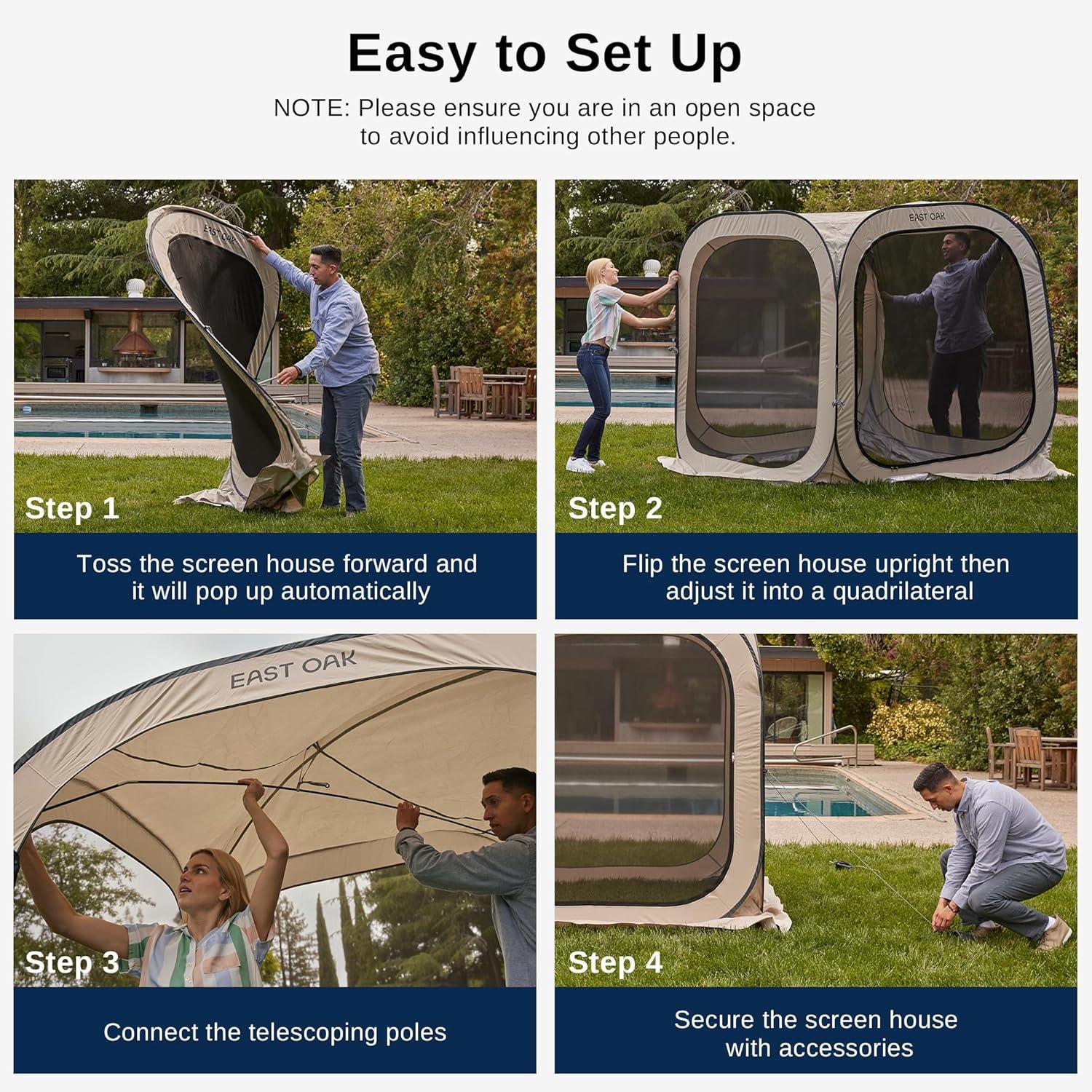 Pop-Up Portable Screen House Tent