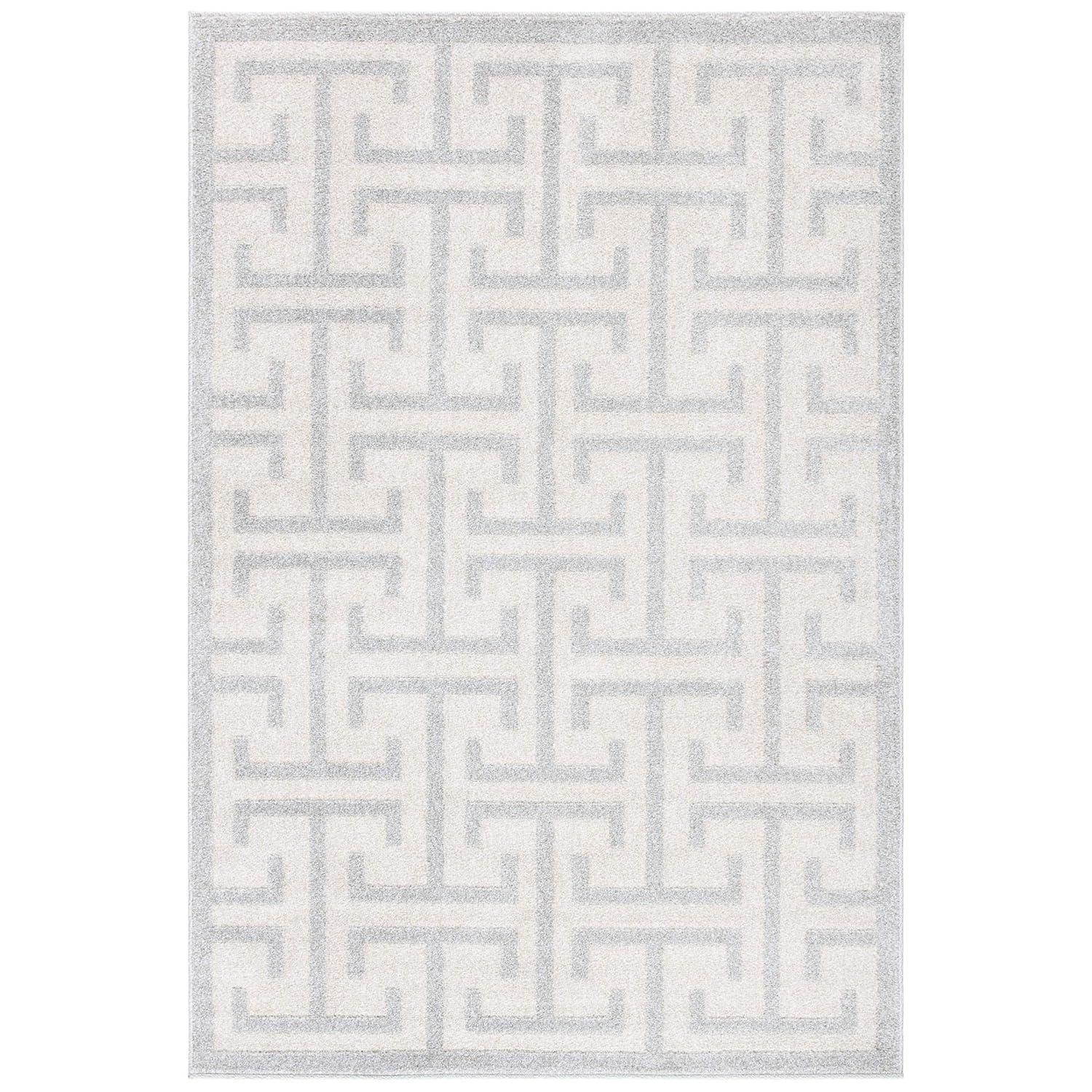 Amherst AMT404 Power Loomed Area Rug - Ivory/Light Grey - 4'x6' - Safavieh.