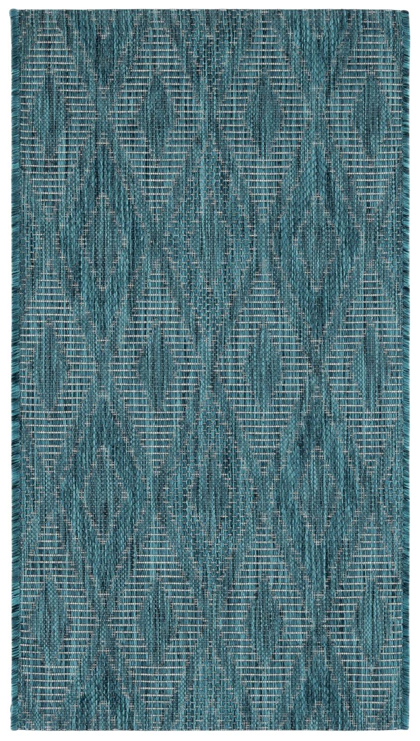 Courtyard CY8522 Power Loomed Indoor and Outdoor Accent Rug - Navy/Navy - 2'x3'7" - Safavieh