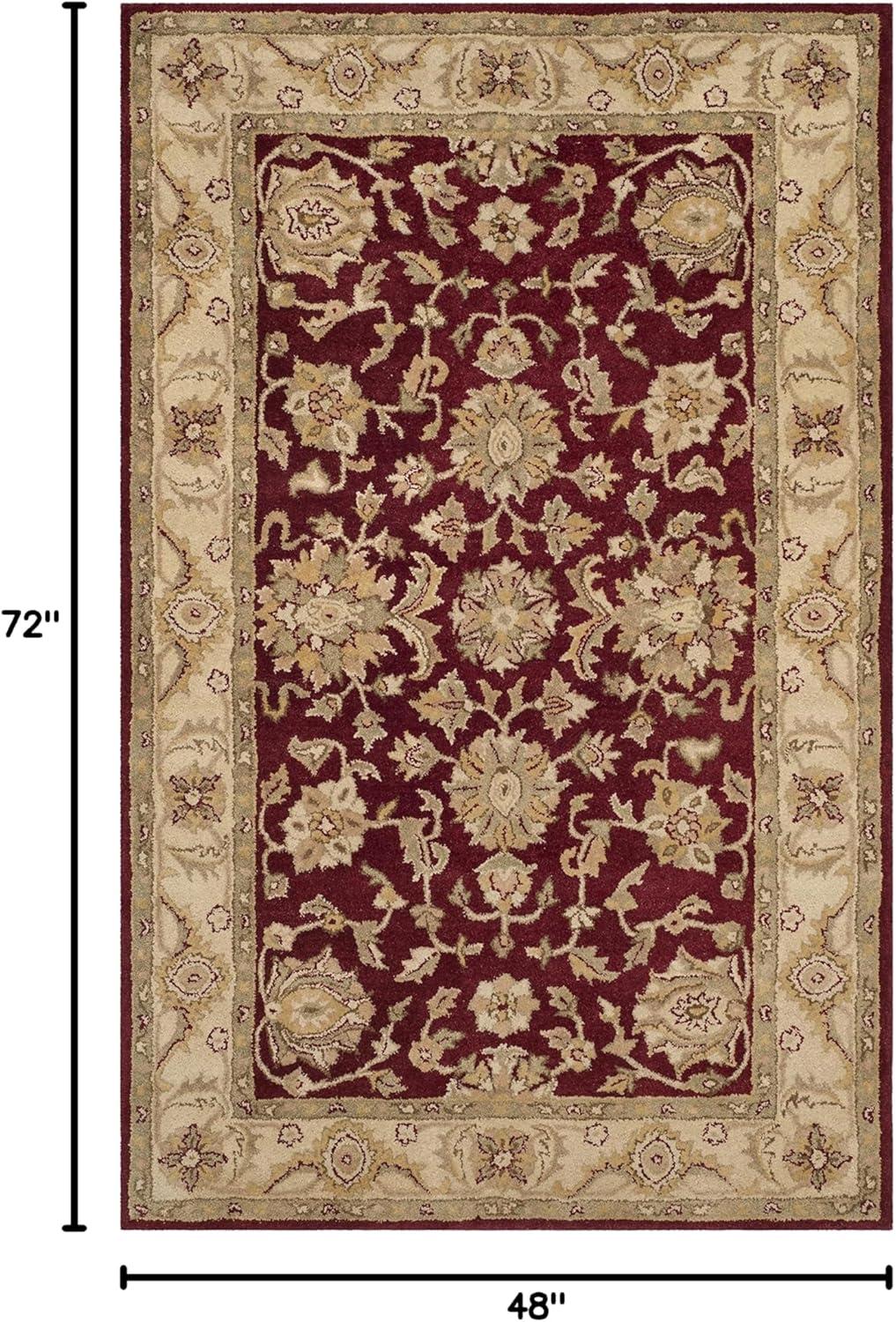 Antiquity AT312 Hand Tufted Area Rug - Red/Gold - 4'x6' - Safavieh.