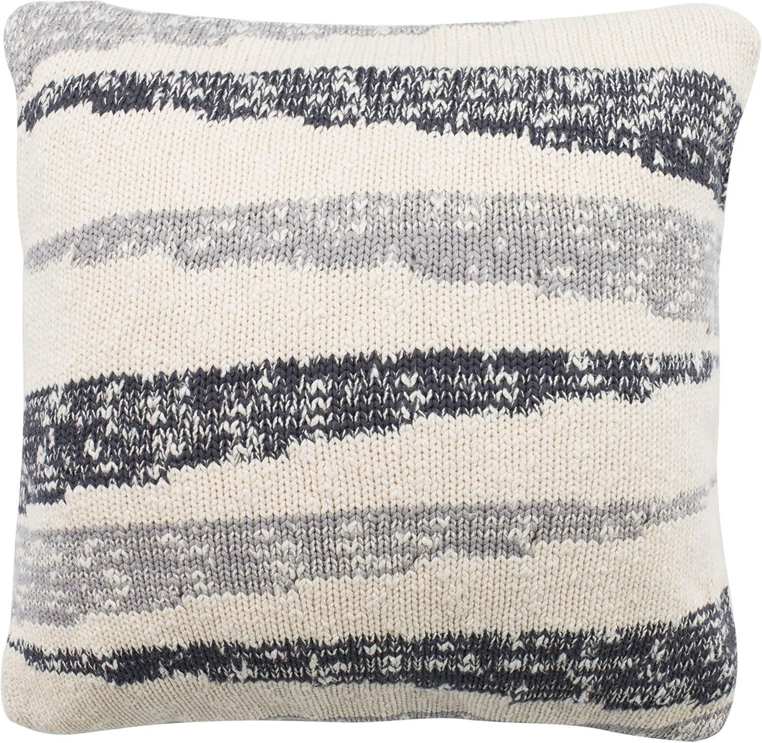 Imani Striped Cotton Reversible Throw Pillow