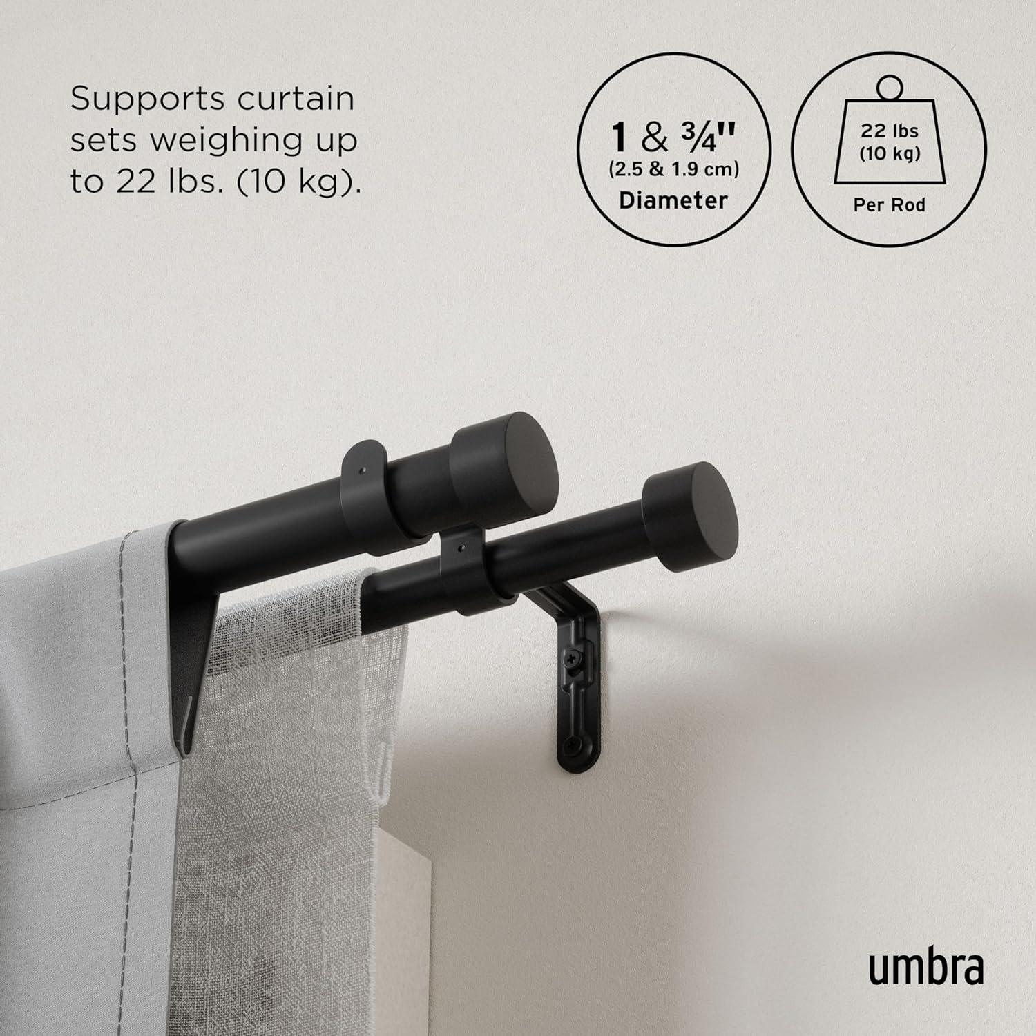 Cappa Drapery Solutions Double Curtain Rod