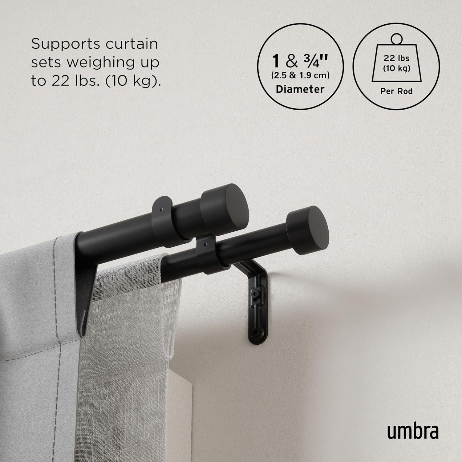 Cappa Drapery Solutions Double Curtain Rod