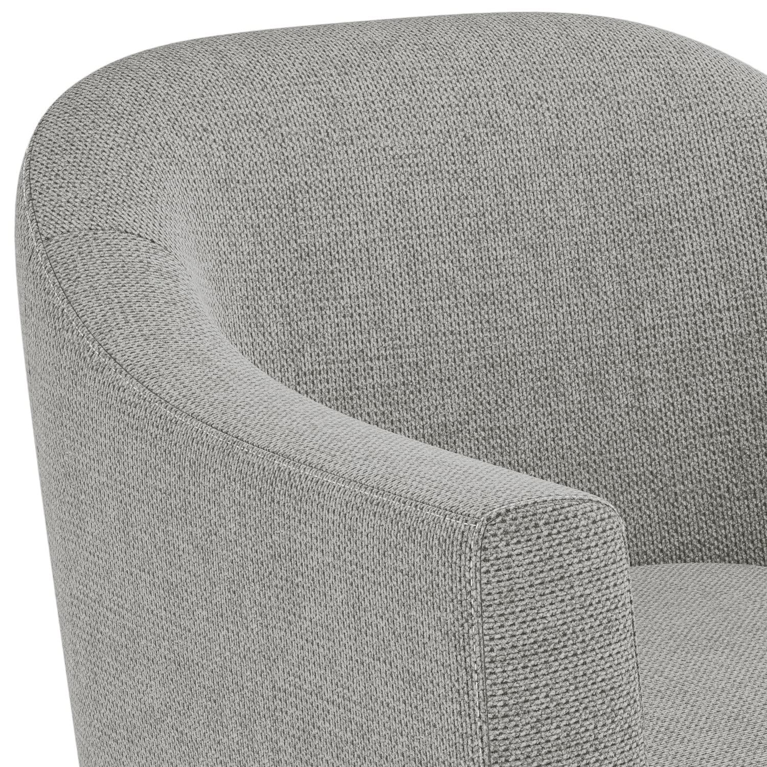 Simpli Home Thorne 30"W Upholstered Contemporary Accent Chair with Curved Back and Removable Foam Cushion