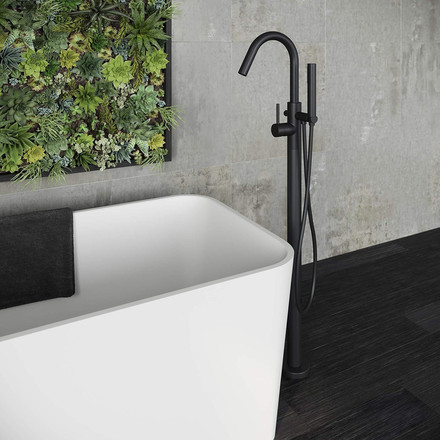 Single Handle Floor Mounted Freestanding Tub Filler Trim