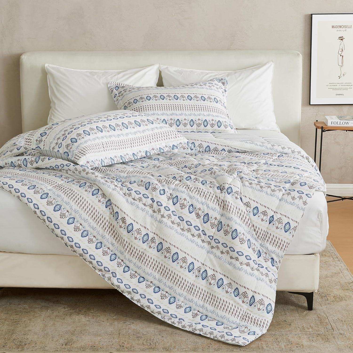 FreshFolds Reversible Microfiber Comforter Set with Shams