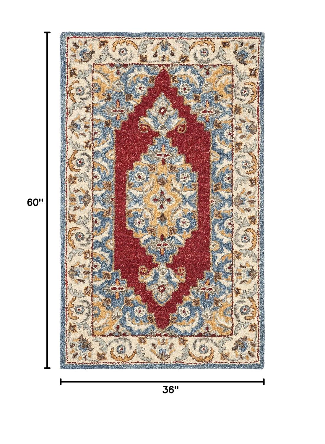 Antiquity AT505 Hand Tufted Area Rug - Blue/Red - 3'x5' - Safavieh.
