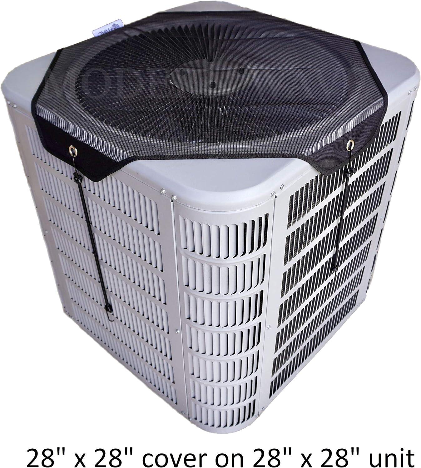 28" x 28" Black Mesh Air Conditioner Cover