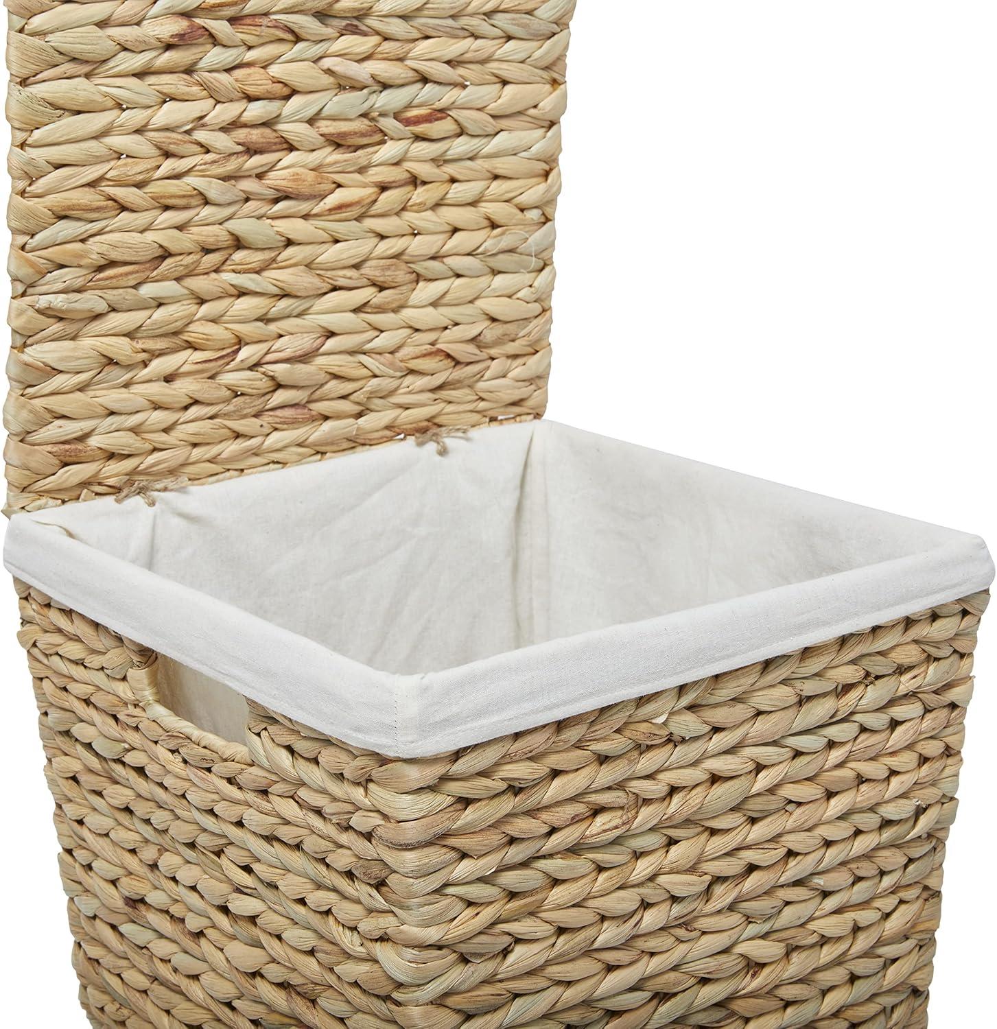 Traditional Seagrass Handwoven Storage Basket Duo, Light Brown