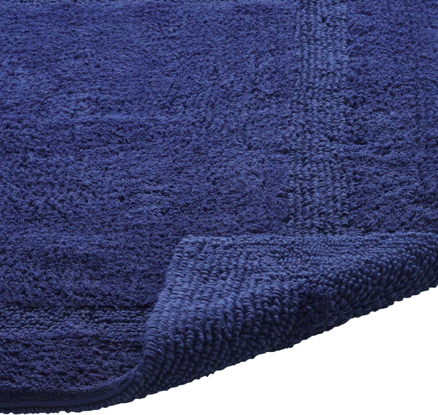 Annerose Collection 100% Cotton Reversible Machine Washable Bath Mats, Super Absorbent Bathroom Rugs