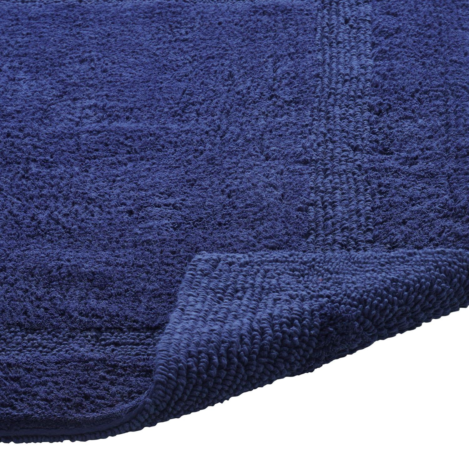 Annerose Collection 100% Cotton Reversible Machine Washable Bath Mats, Super Absorbent Bathroom Rugs