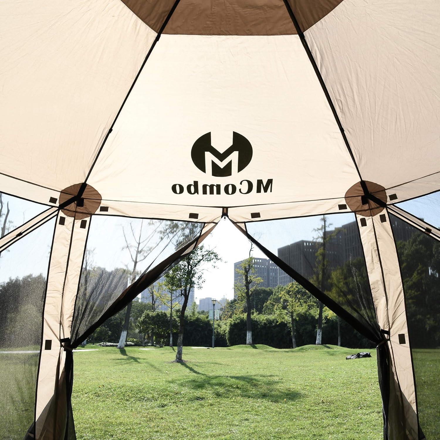 Gazebo Tent Pop-Up Portable 4/5/6-Sided Hub Durable Screen Tent Netted Gazebo Waterproof Pavilion